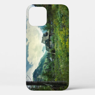 Holzhaus, Berglandschaft. Case-Mate iPhone Hülle