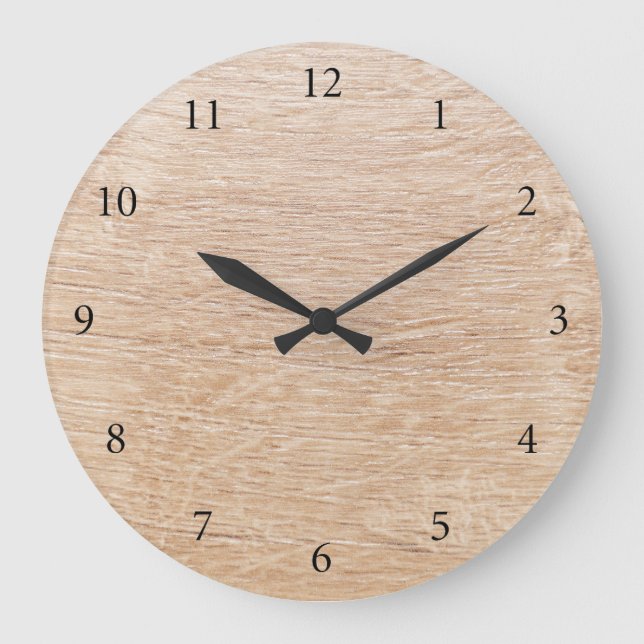 Holzhintergrund Große Wanduhr (Vorderseite)