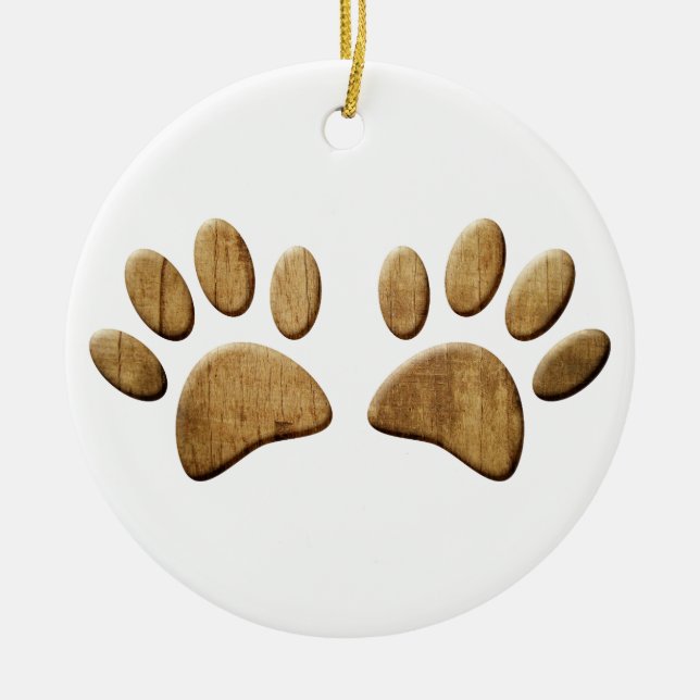 Holzhundpfau drucken keramik ornament (Vorne)