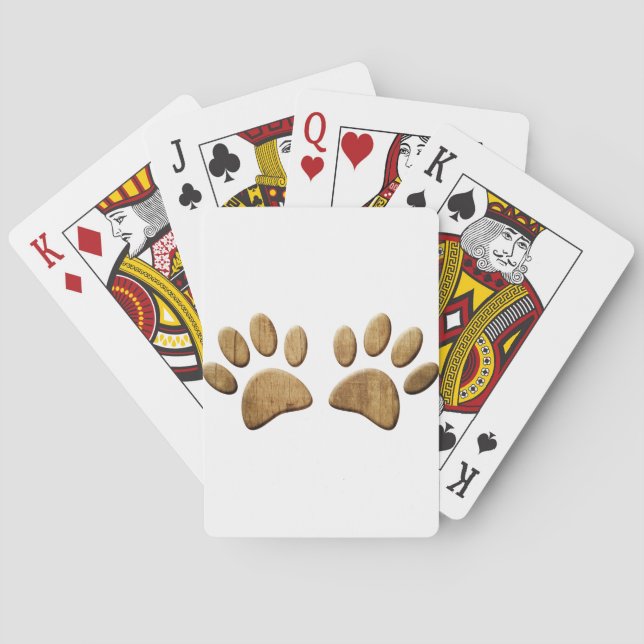 Holzhundpfau drucken spielkarten (Rückseite)