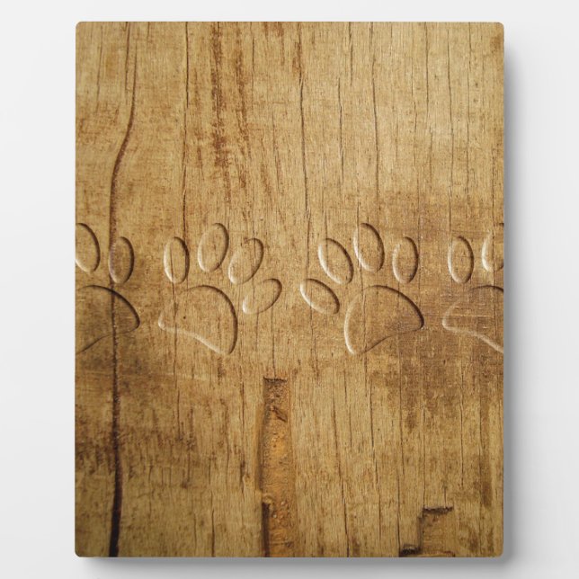 Holzhundpfoilgeflecht Print Fotoplatte (Vorderseite)