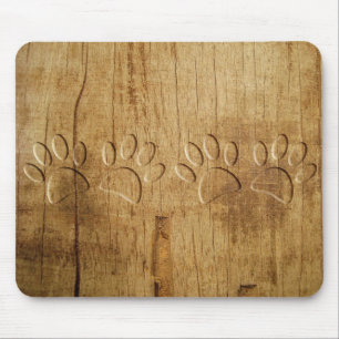 Holzhundpfoilgeflecht Print Mousepad