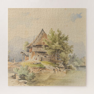 Holzhütte am See - Carl Lafite