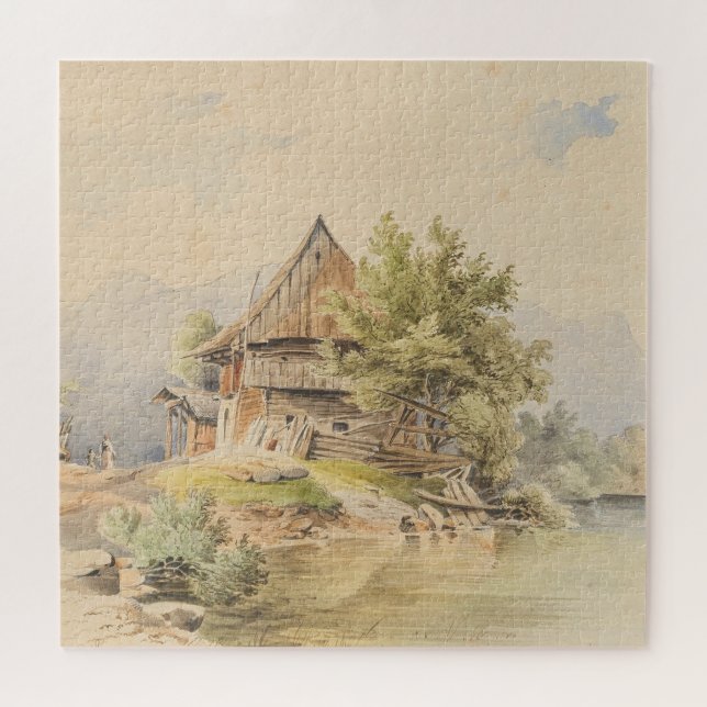 Holzhütte am See - Carl Lafite (Horizontal)