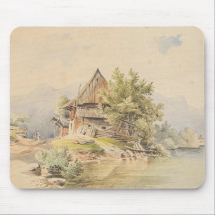 Holzhütte am See - Carl Lafite Mousepad