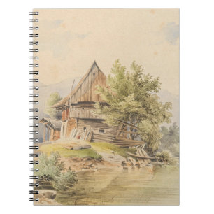 Holzhütte am See - Carl Lafite Notizblock