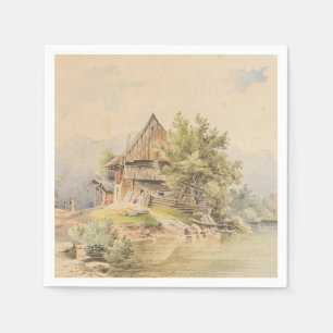 Holzhütte am See - Carl Lafite Serviette