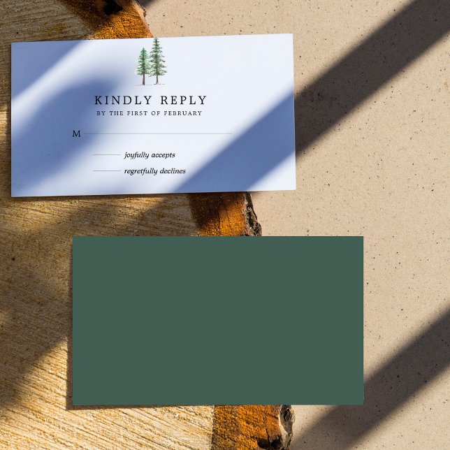 Holzhütte RSVP Karte (Von Creator hochgeladen)