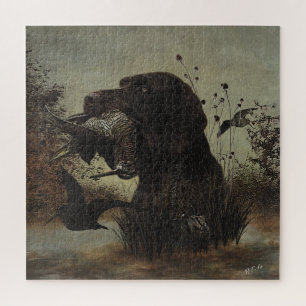 Holzjagd mit deutschem Drahthaar Pointer