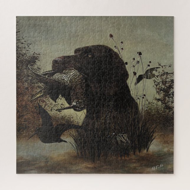 Holzjagd mit deutschem Drahthaar Pointer (Vertikal)