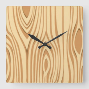 HOLZKAUTOBAHN QUADRATISCHE WANDUHR