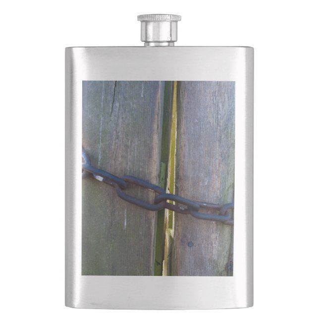 Holzkette Flachmann (Vorderseite)