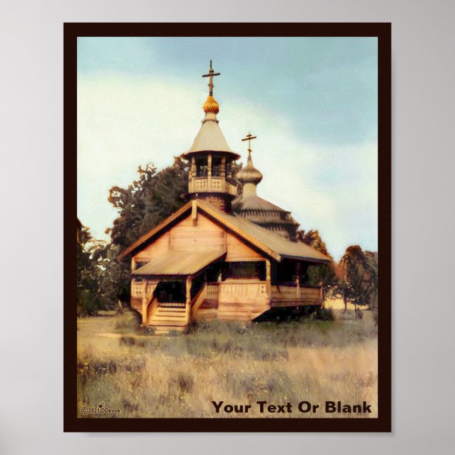 Holzkirche Poster (Vorne)