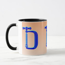 Holzklampe Blau Kaffeetasse