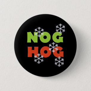 Holzklotz-Schwein Button