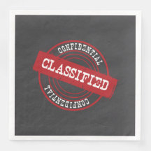 Holzkohle Classified Party Serviette