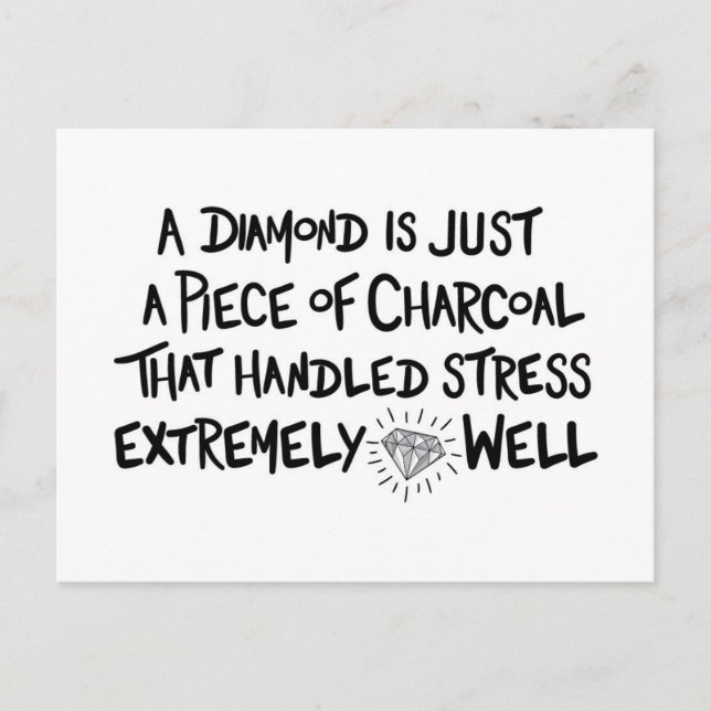 Holzkohle für Diamond Postkarte (Vorderseite)