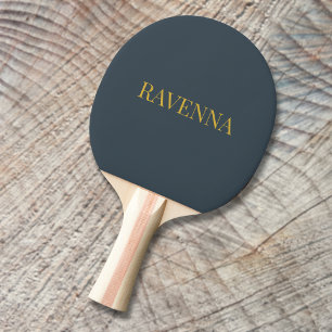 Holzkohle Gold Name Personalisiertes Maßgeschneide Tischtennis Schläger
