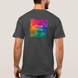 Holzkohle-Heather-Farbvorlagen-Upload-Logo T-Shirt