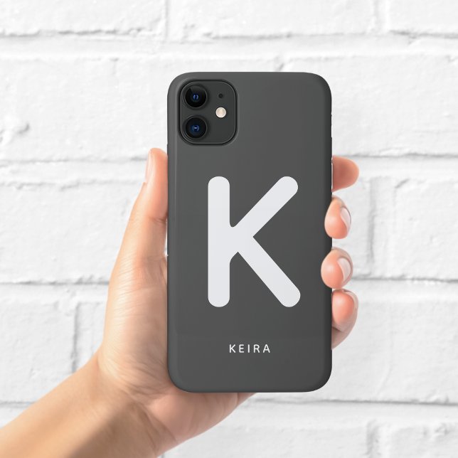 Holzkohle-Monogramm-Handyhülle Case-Mate iPhone Hülle (Von Creator hochgeladen)
