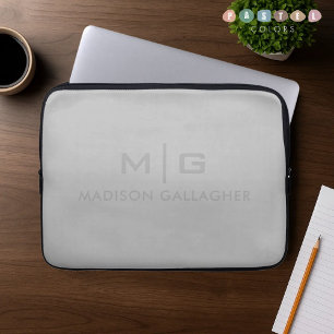 Holzkohle-Schiefer-Silber-Metallic-Graphit Laptopschutzhülle