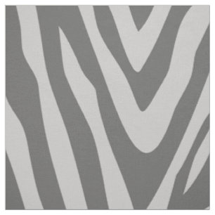 Holzkohle und graue Zebra drucken große Tonhöhen Stoff