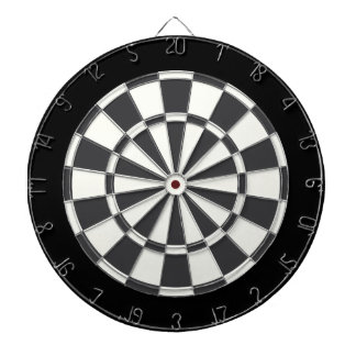 Holzkohlegrau Schwarz und Weiß Dartscheibe