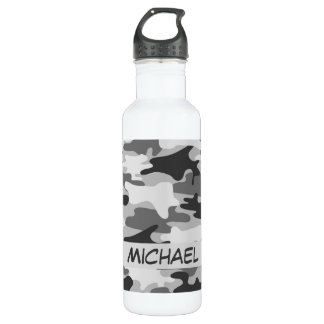 Holzkohlen-Grau-Camouflage-Tarnungs-Name Trinkflasche