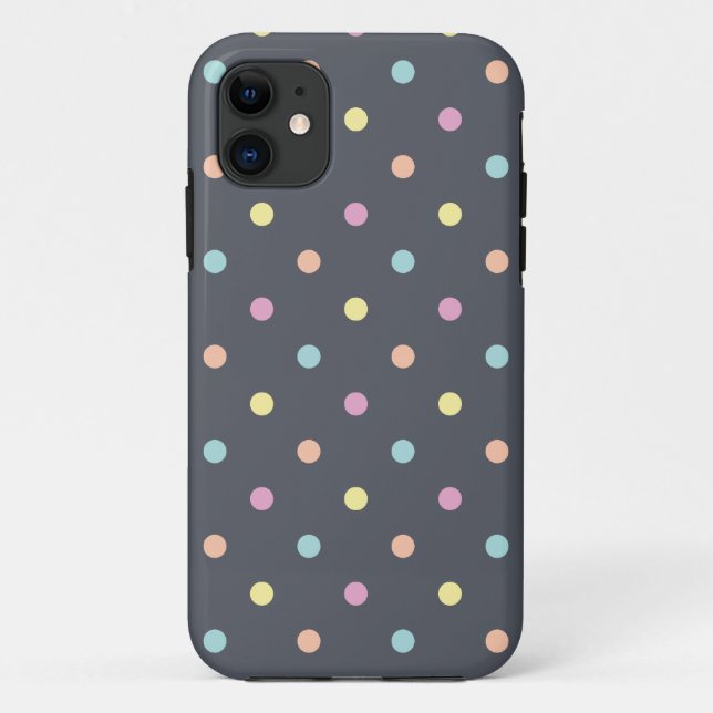 Holzkohlen-Pastell-Tupfen Case-Mate iPhone Hülle (Rückseite)