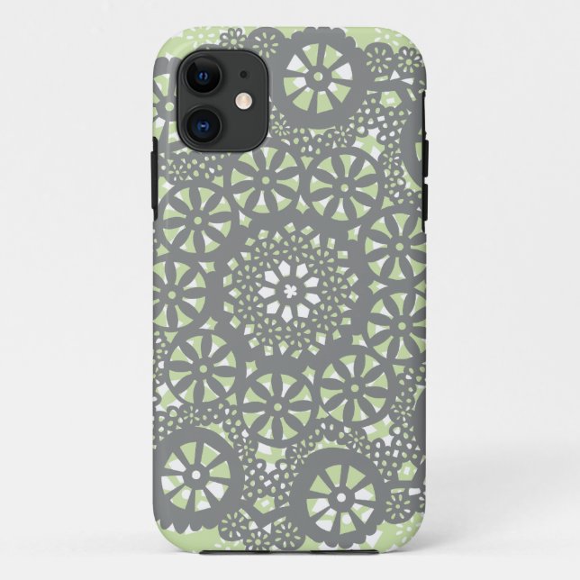 Holzkohlen-und Minzen-geometrisches Muster Case-Mate iPhone Hülle (Rückseite)