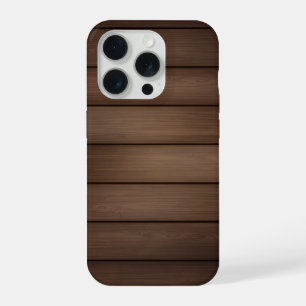 Holzkorn gestreifte braune abstrakte Modekunst iPhone 15 Pro Hülle