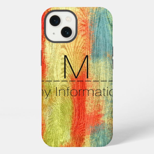 Holzkorn-Monogramm iPhone Hülle (Rückseite)