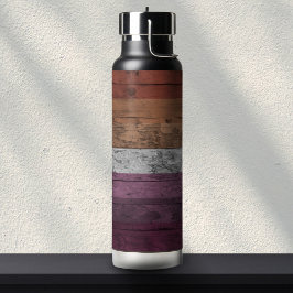 Holzkörner-Fahne subtil lesbischer Stolz Trinkflasche