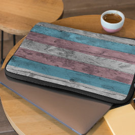 Holzkörner Fein-Flag Flag Farben Laptopschutzhülle