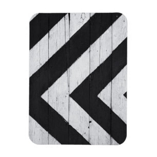 Holzkörner in Schwarz und Weiß Magnet