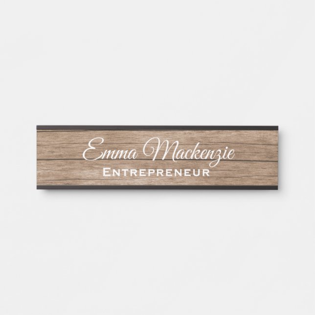 Holzkörner, individuell anpassbare Bürotür-Zeichen Türschild (Vorderseite )