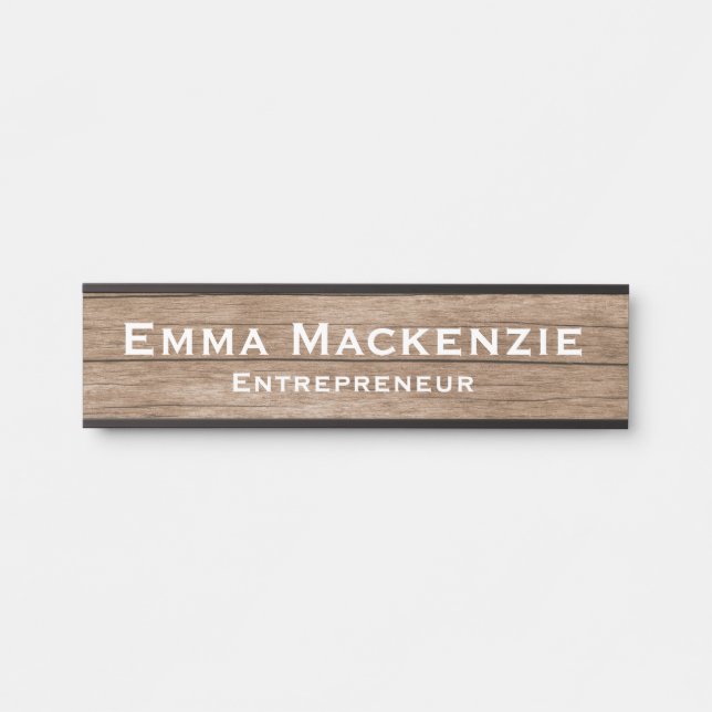 Holzkörner, individuell anpassbare Bürotür-Zeichen Türschild (Vorderseite )