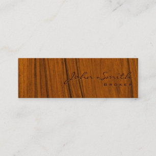 Holzkörner Real Anwesen Broker Business Card Mini Visitenkarte