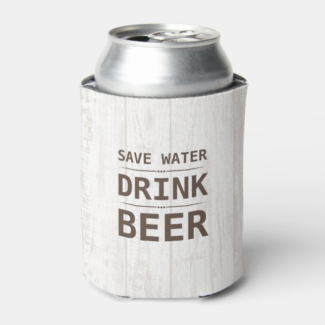 Holzkörner Rett Water Drink Bier Personalisierter  Dosenkühler (Kanne Vorderseite)