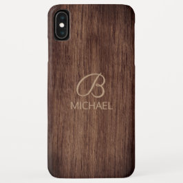 Holzkörnholz mit Monogramm-Personalisierter Bezeic Case-Mate iPhone 14 Hülle