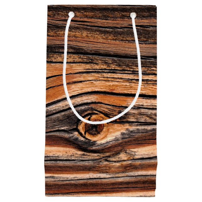Holzkörnmuster Kleine Geschenktüte (Vorderseite)