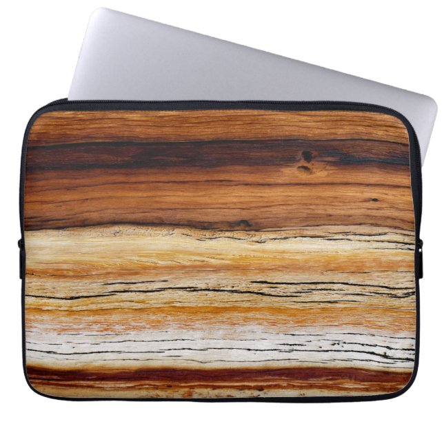 Holzkörnmuster Laptopschutzhülle (Vorderseite)