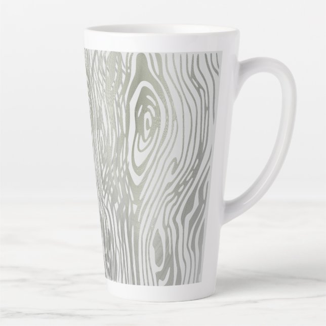 Holzkornmuster Latte Tasse (Rechts)