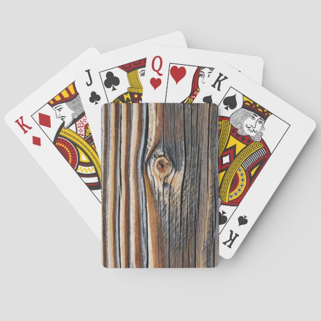Holzkörnmuster Spielkarten (Rückseite)