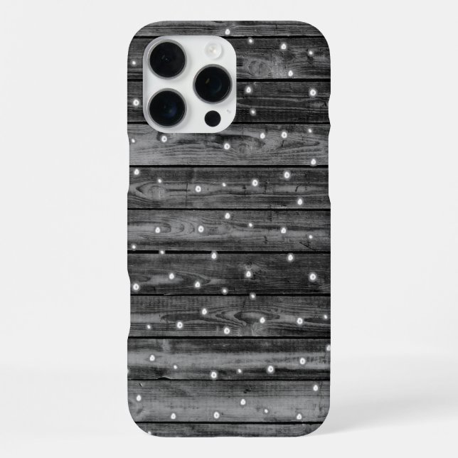 Holzkörntextur iPhone 16 Pro Max Hülle (Rückseite)