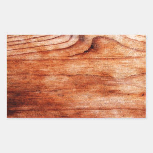 Holzkörntextur Rechteckiger Aufkleber