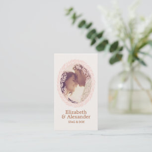 Holzkranz-Party-Ticket - Elfenbein Visitenkarte