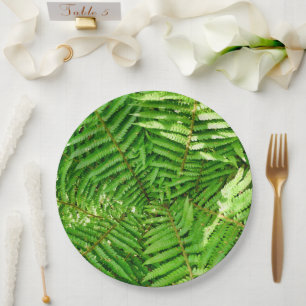 Holzland Ferns Paper Plate Pappteller