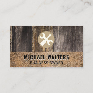 Holzleather   Hardware Tools Business Card Visitenkarte