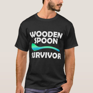 Holzlöffelüberlebende farbenfrohe sarkastische Spa T-Shirt